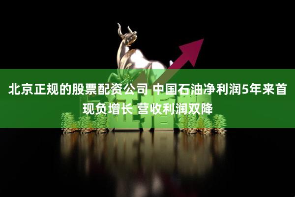 北京正规的股票配资公司 中国石油净利润5年来首现负增长 营收利润双降