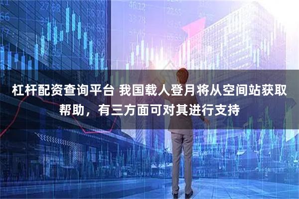 杠杆配资查询平台 我国载人登月将从空间站获取帮助，有三方面可对其进行支持